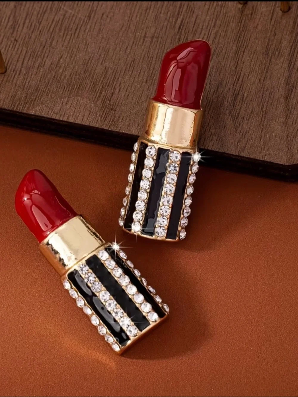 Red Lipstick Statement Earrings - Women Makeup Accessory